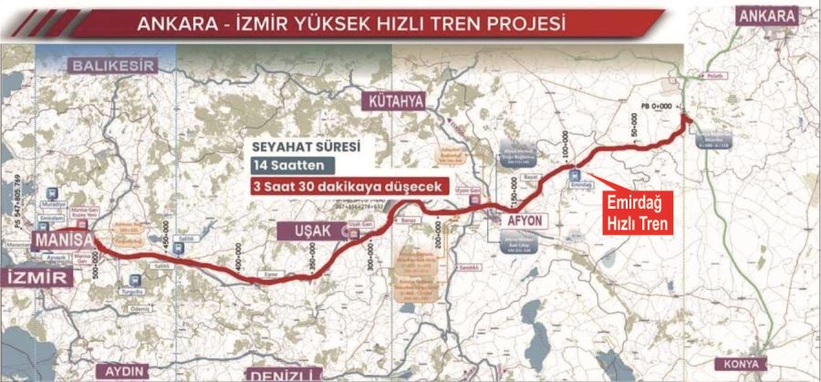 EMİRDAĞ “HIZLI TRENE” KAVUŞUYOR