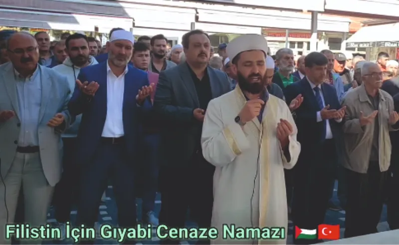Filistin Şehitleri İçin Gıyabi  Cenaze Namazı Kılındı